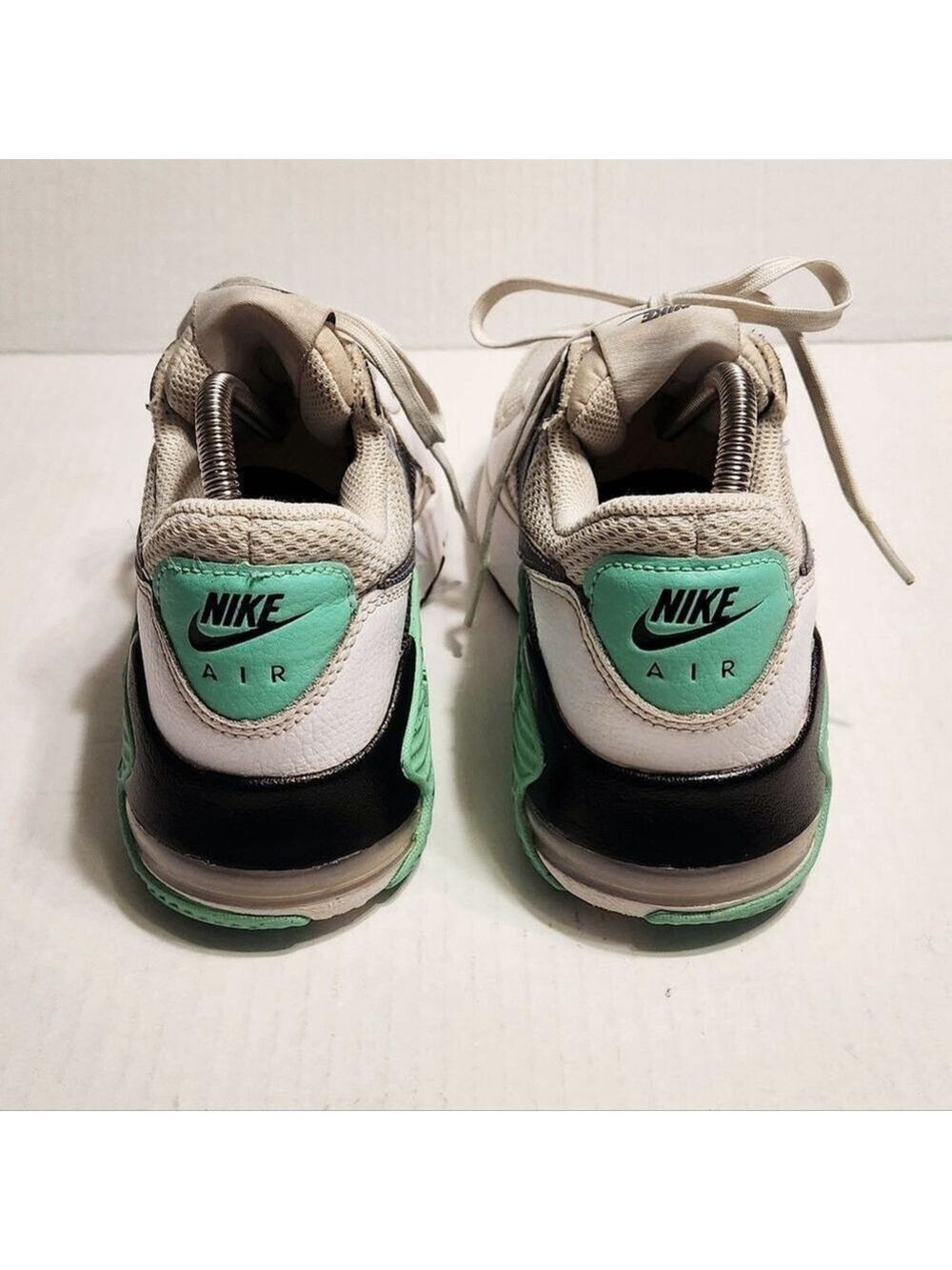 Nike Air Max Excee White Green Grey Leather Mesh Sneakers Size 6 - Picture 6 of 10
